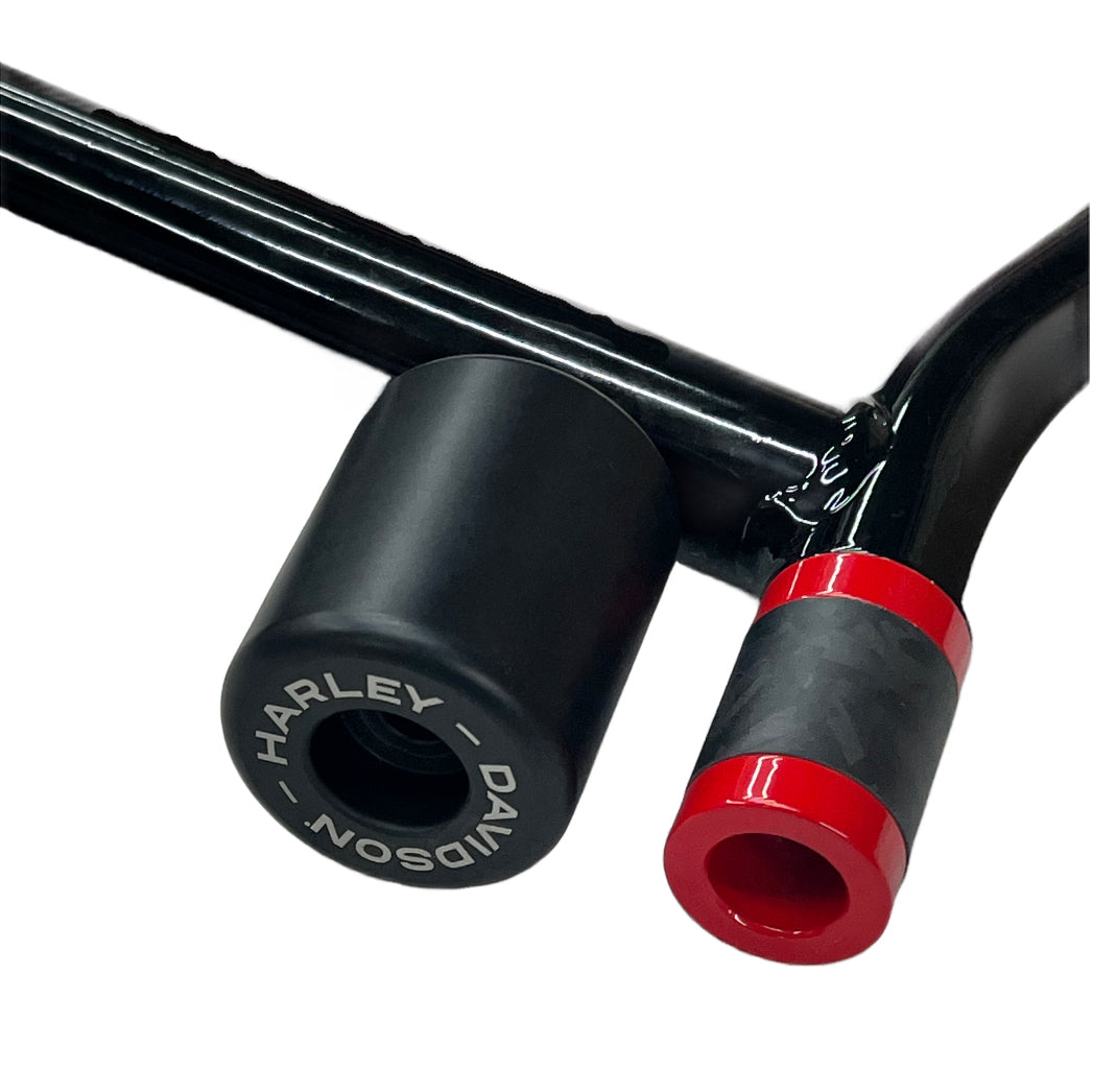 SBC Performance Harley Flat-Out Bar Carbon Fiber End Caps (Set of 2)