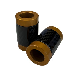 SBC Performance Harley Flat-Out Bar Carbon Fiber End Caps (Set of 2)