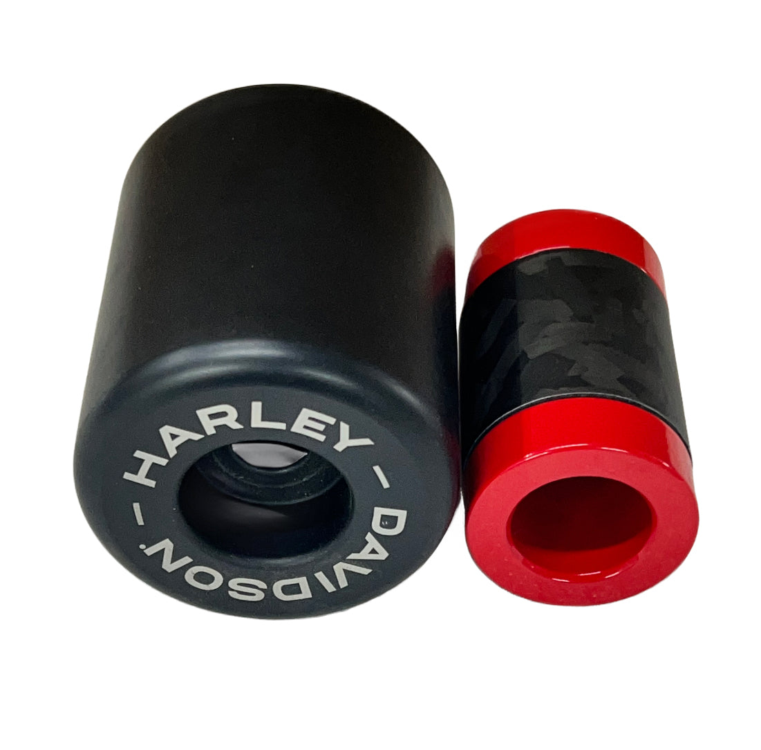 SBC Performance Harley Flat-Out Bar Carbon Fiber End Caps (Set of 2)