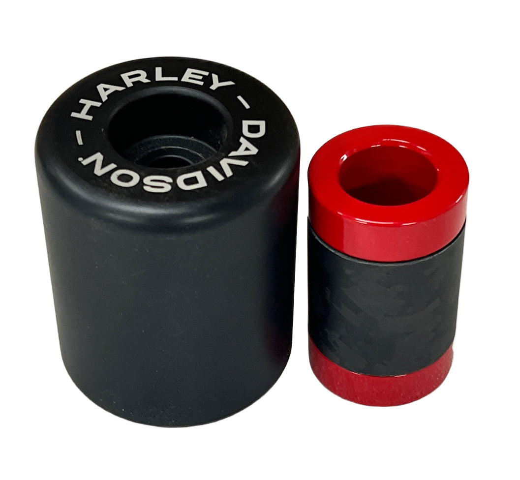 SBC Performance Harley Flat-Out Bar Carbon Fiber End Caps (Set of 2)